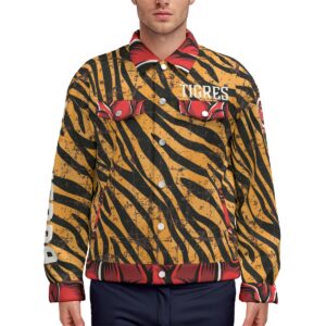 Tigers and Roses | Unisex Lapel Jacket | 245GSM Cotton